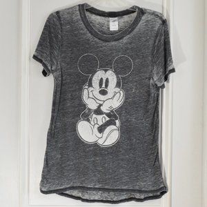 Disney Mickey Mouse Burnout T Shirt Women Medium